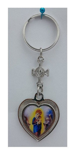 Imagen 2 de 4 de Llavero Metal Níquel - Resina Virgen Del Carmen X 6 Unidades