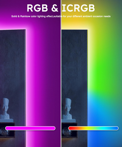 Tira Luces Led Rgb 32.8 Pies Marca Icrgb Modelo Smart Tv Color De La Luz