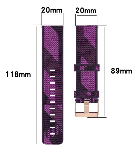 Correa De Reloj Morada For Samsung Galaxy Watch5 44 Mm