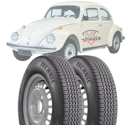 Par De Pneu De Fusca 5.60-15 79p - T-300 Technic - Novo