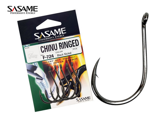 Anzol Sasame Chinu Ringed Black N° 2/0 F-724 (2,5cm) - 9 Pçs