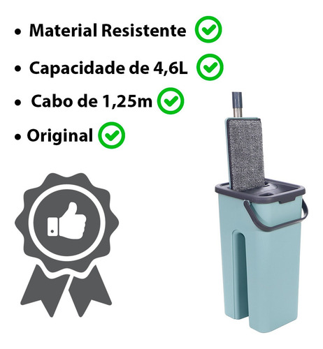 Imagem 4 de 6 de Flat Mop Com 1 Refil Gratis 123 Util