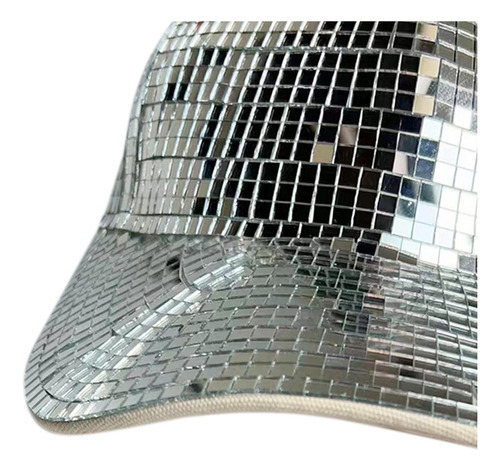 2 Sombrero De Espejo De Bola De Discoteca, Gorra De