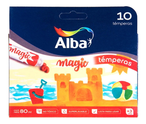 Témpera Alba Magic X 10 Colores 8ml