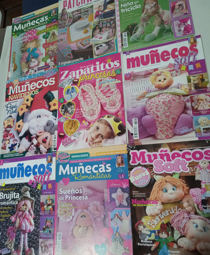 Lote X 9 Revistas Muñecos En Tela Con Moldes Palermo Envios