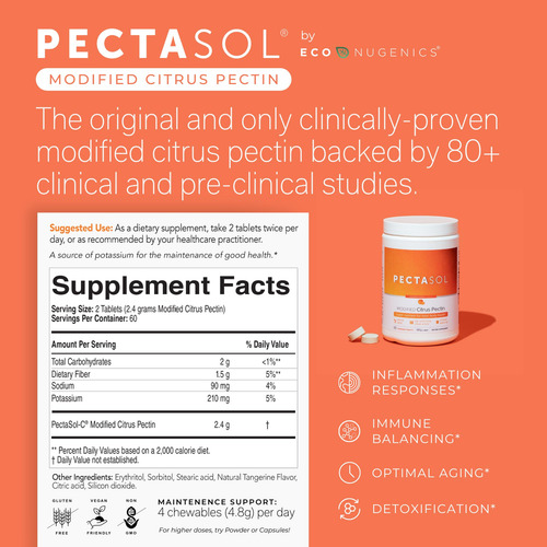 Comprimidos Masticables Econugenics Pectasol, Pectina Cítric