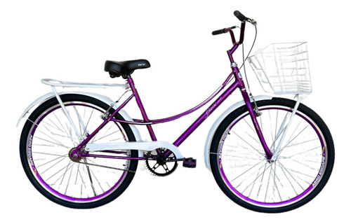 Bicicleta Aro 26 Passeio Bike Tipo Ceci Aero Com Rolamento Cor Violeta Tamanho Do Quadro Único