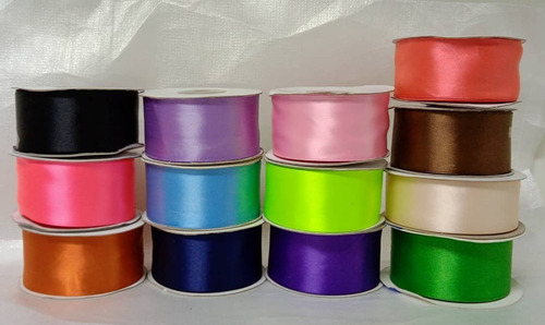 Imagen 2 de 3 de Cinta Raso #9 Unicolor (rollo De 23 Mts)