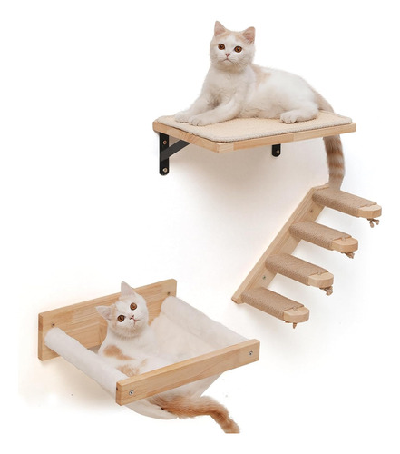 Muebles De Pared Para Gatos Juego De 3 Estantes De Pared Par