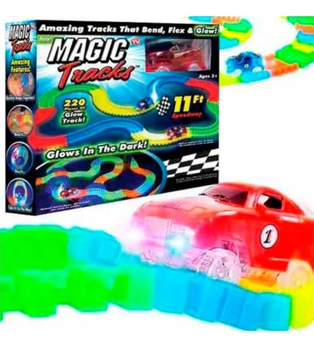 Pista Magic Tracks Flexible 220pcs + Auto Luz Led Clicshop 