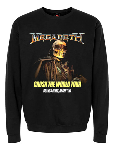 Buzo Estampado Diseños Megadeth Crush The World Tour Arg