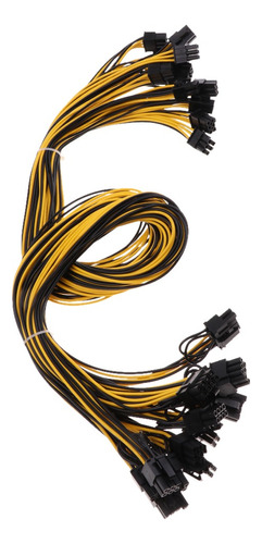 12pcs Pci-e 6pin A 6 + 2pin Divisor De Potencia Cable De