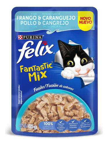 Felix Fantastic Mix Salmón Carne 85gr