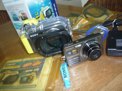 Sony Cyber Shot W 300 - Titanium + Cx Estanque - Impecável Cinza-escuro (Usado)