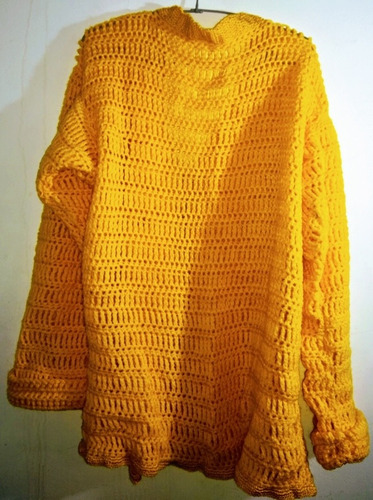 Saco Sacón Tejido A Mano Lana Talle Xxl// Xxxl