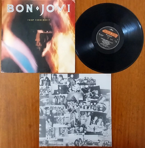 Lp - Bon Jovi - 7800o Fahrenheit - 1985 - Com Encarte