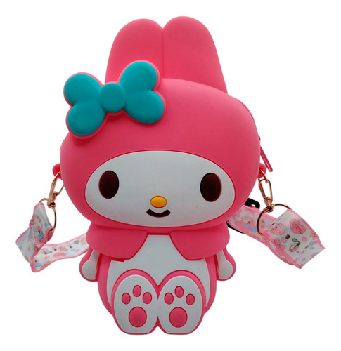 Bolsa De Silicón Hello Kitty Y Amigos Con Correa Y Cierre