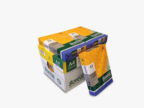 Resma Boreal A4 multifunción de 500 hojas de 75g color blanco por unidad