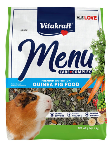 Vitakraft Menu Premium Comida Para Conejillos De Indias  Mez