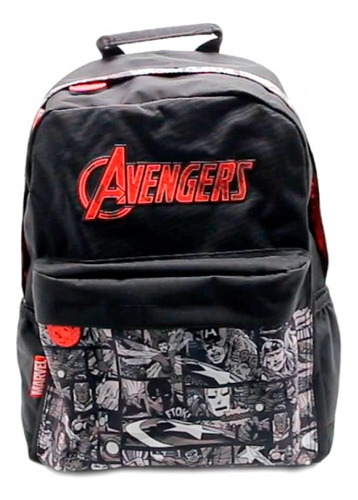 Mochila Cresko Avengers Negra De Espalda 40,6cm