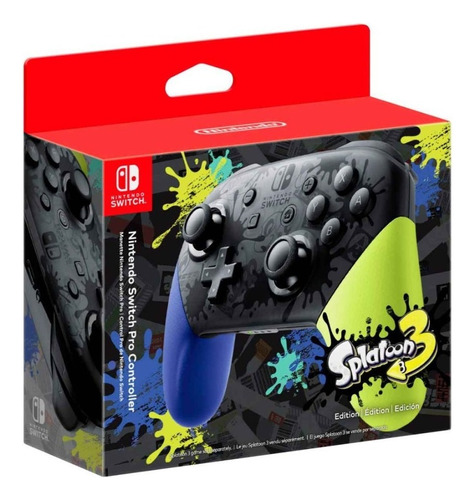 Control Inalambrico Pro Splatoon 3 Edition Nintendo Switch Color Negro