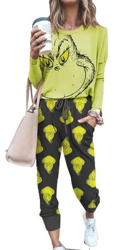 Conjunto De Sudadera Y Pantalón Grinch Stole Christmas