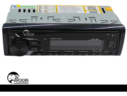 Rádio Fm Mp3 Com Bluetooth Comando Por Voz Usb Vipertron