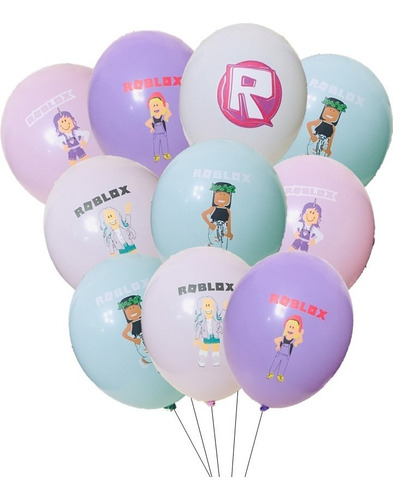 Pack 10 Globos Latex Roblox Nina Para Aire O Helio Tienda Bubble Toys