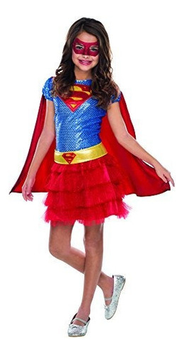 Disfraz De Rubies Dc Superheroes Supergirl Lentejuelas Nir