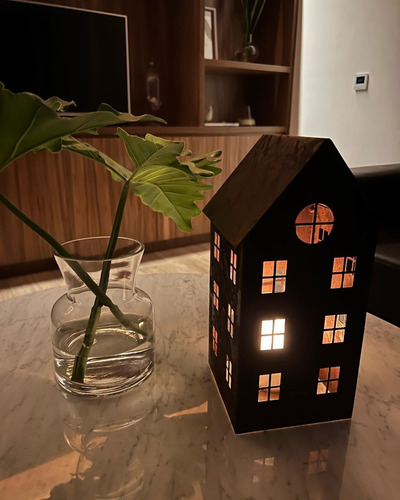 Imagen 2 de 5 de Fanal Chico Porta Vela Deco Chapa Oxido