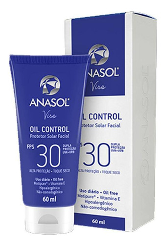 Anasol Prot Solar Facial Oil Control Fps30 60ml