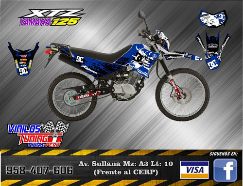 Imagen 4 de 9 de Stickerts Moto Yamaha Xtz 125, Pegatinas, Calcas, Vinilos
