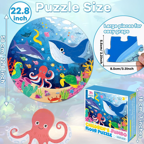 22.8 Pulgadas Jumbo Puzzle De Suelo Para Niños Under The ...