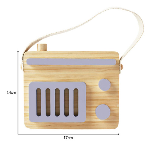 Bebé Juguete Madera Mini Radio Juguete Aprendizaje