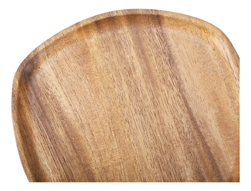 Plato Llano De Madera De Nogal De 20 Cm X 20 Cm, Único, Esti