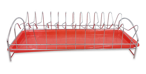 Secaplatos Escurridor Cubiertero Metal Cromado 12 Platos