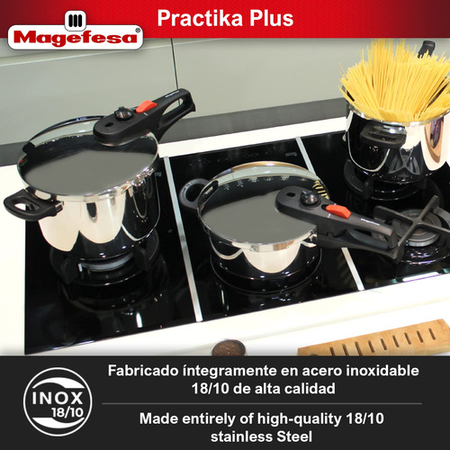Olla A Presión Super Rápida De Acero Inoxidable 6l Plateada