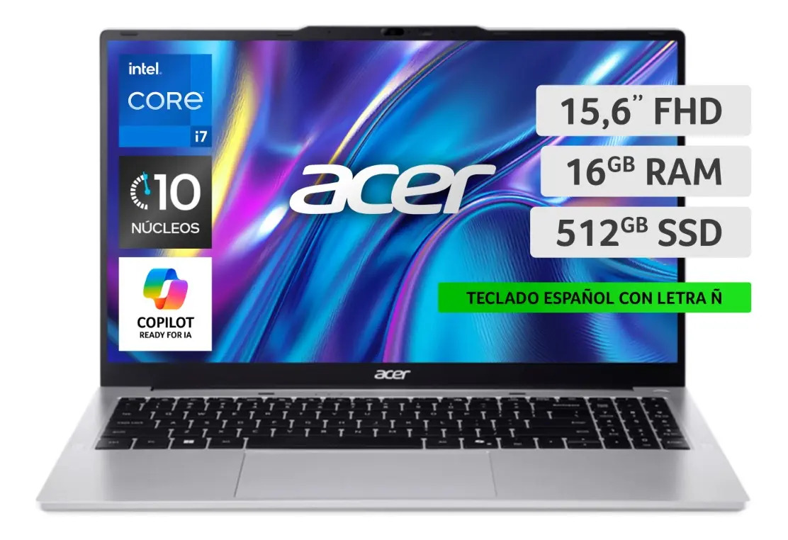 Notebook gamer Aspire Lite AL15-72P-79W5-1 15.6" Core I7 16gb 512gb Ssd color Gris
