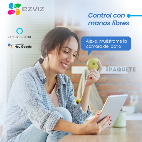 Kit 3 Cámaras Seguridad Ip Ezviz Wifi Exterior Color 4mp