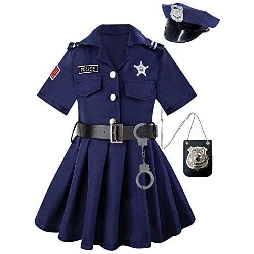 Disfraz De Policía Niños, Conjunto De Uniforme De Pol...
