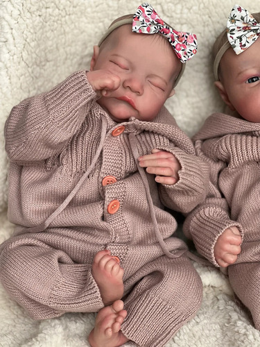 Npk 50cm Muñeca Niña Bebé Reborn Silicona, Ojos Cerrados