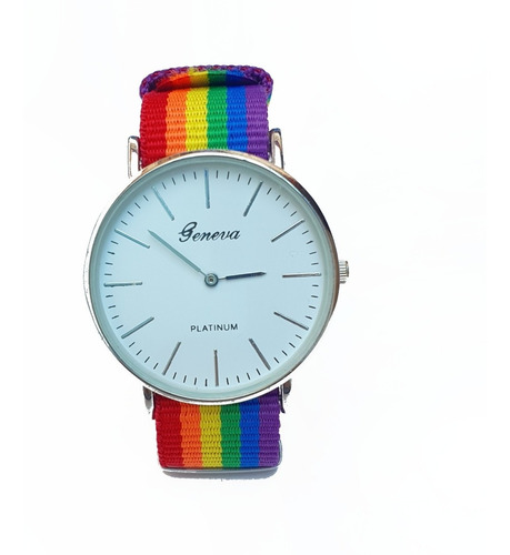Reloj Pulsera Extensible Arcoíris Lgbt Orgullo Gay Colores