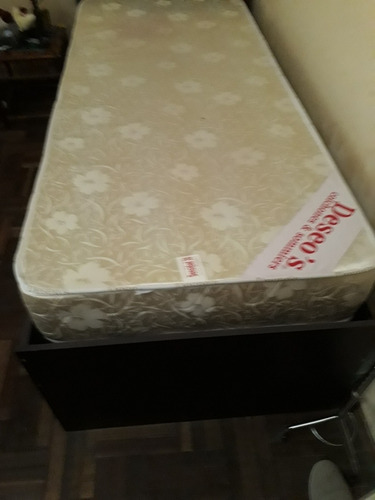 Cama Una Plaza Con Auxiliar Y Cajonera . Opcional Colchón.