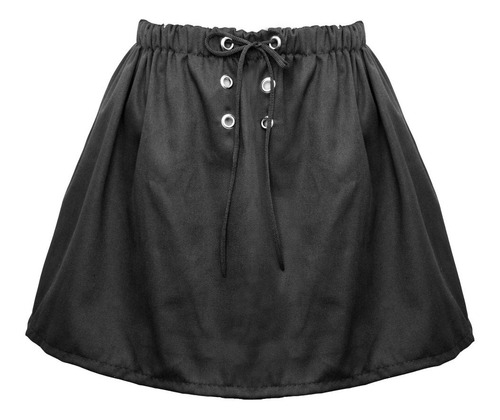 Imagen 3 de 3 de Falda Tipo Acampanada Cintura Elástica Grunge/punk/goth/rave