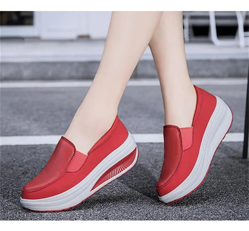 Zapatos De Trabajo De Suela Suave De Cuero Artificial Mujers