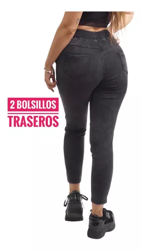 Pantalón Mujer Jogger Tipo Jeans Elásticado - Adcesorios