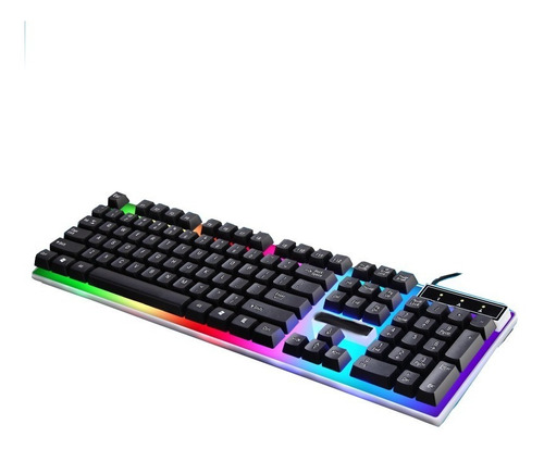 Kit Gamer Teclado Semi Mecânico Luminoso Abnt2 Mouse Rgb +