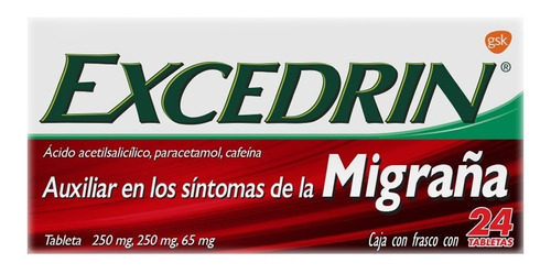 Pastillas Para La Migraña Excedrin 24 Unidades