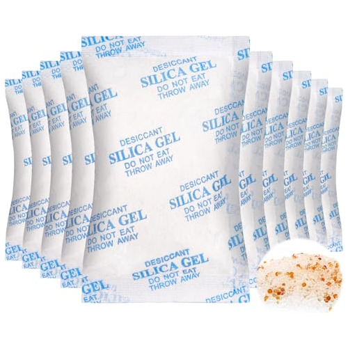 Laptoper Silica Gel Packets-50 Gram 10 Packs Desiccant Packs