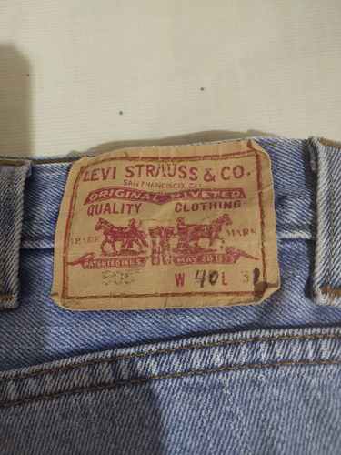 Pantalón Levis 505 Corte Recto 40 X 31 Azul Claro 